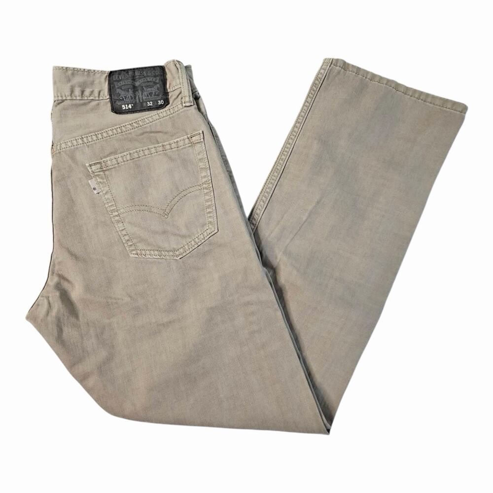Levi’s 514 Straight Fit Jeans Men’s W32 L30 Khaki Beige Denim